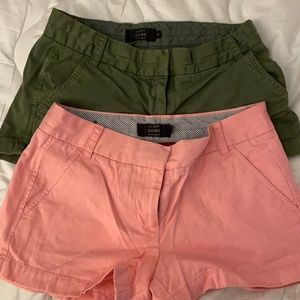 J Crew Chino short size 4- pink and green